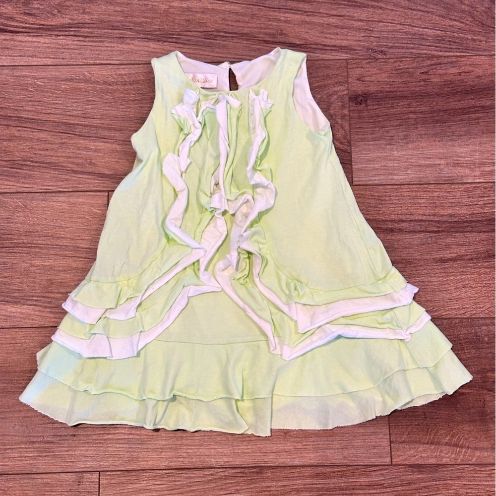 Girls Isabella and Chloe Size 4 Mint Green Ruffle Dress NWOT